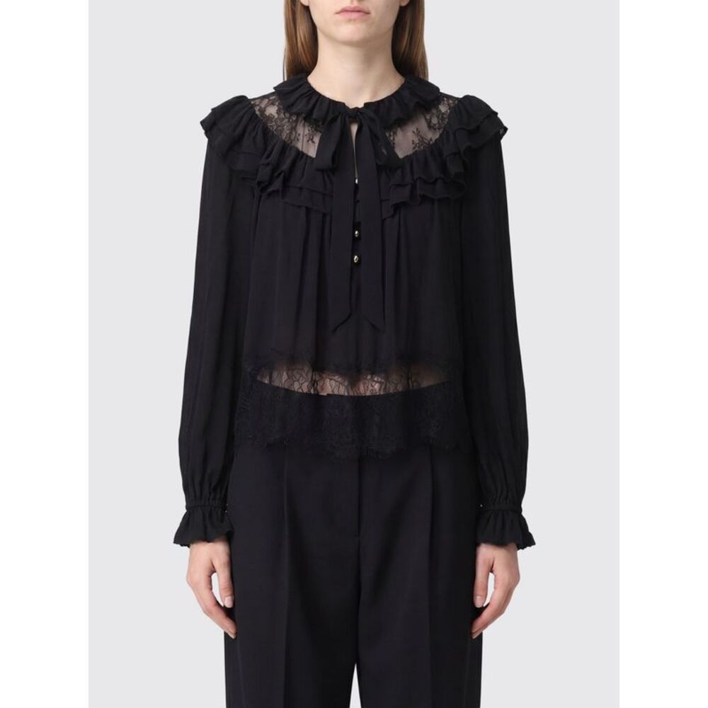 Self-Portrait Top Woman Black